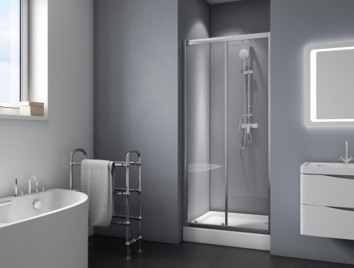 Душевая дверь BelBagno DUE DUE-BF-1-140-C-Cr 140х190 стекло прозрачное профиль хром