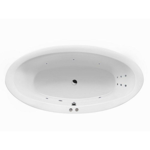 Ванна акриловая гидромассажная Excellent LUMINA WAEX.LUM19.LINE.CR 190х95 отдельностоящая овальная с каркасом