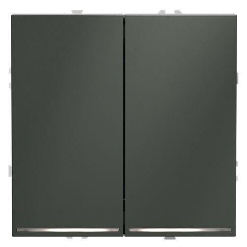 Выключатель двухклавишный с подсветкой VOLTUM S70 VLS020206