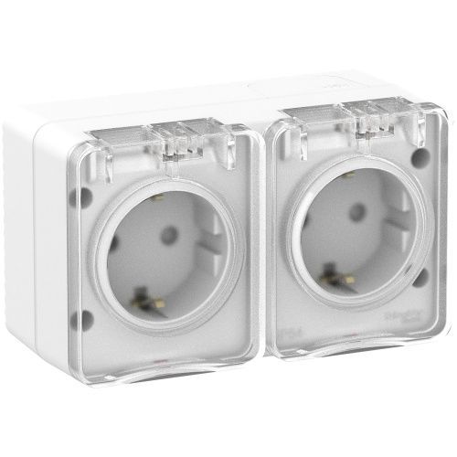 Розетка 2-ая с/з со шторками 16А Systeme Electric AtlasDesign (АтласДесигн) ATN540126