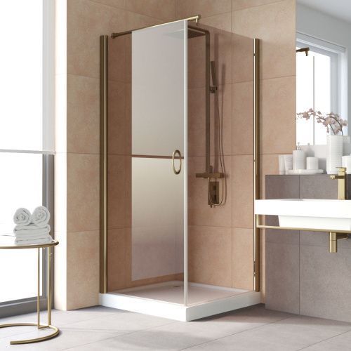 Душевой уголок Vegas-Glass EP-Fis LUX EP-Fis LUX 80*110 05 05 L 110х80 стекло тонированное профиль бронза без поддона