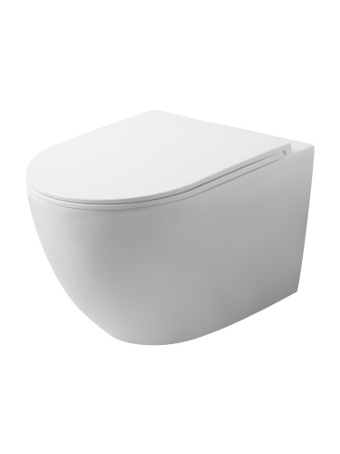 Унитаз подвесной Agger AT07150 белый с сиденьем микролифт смыв торнадо