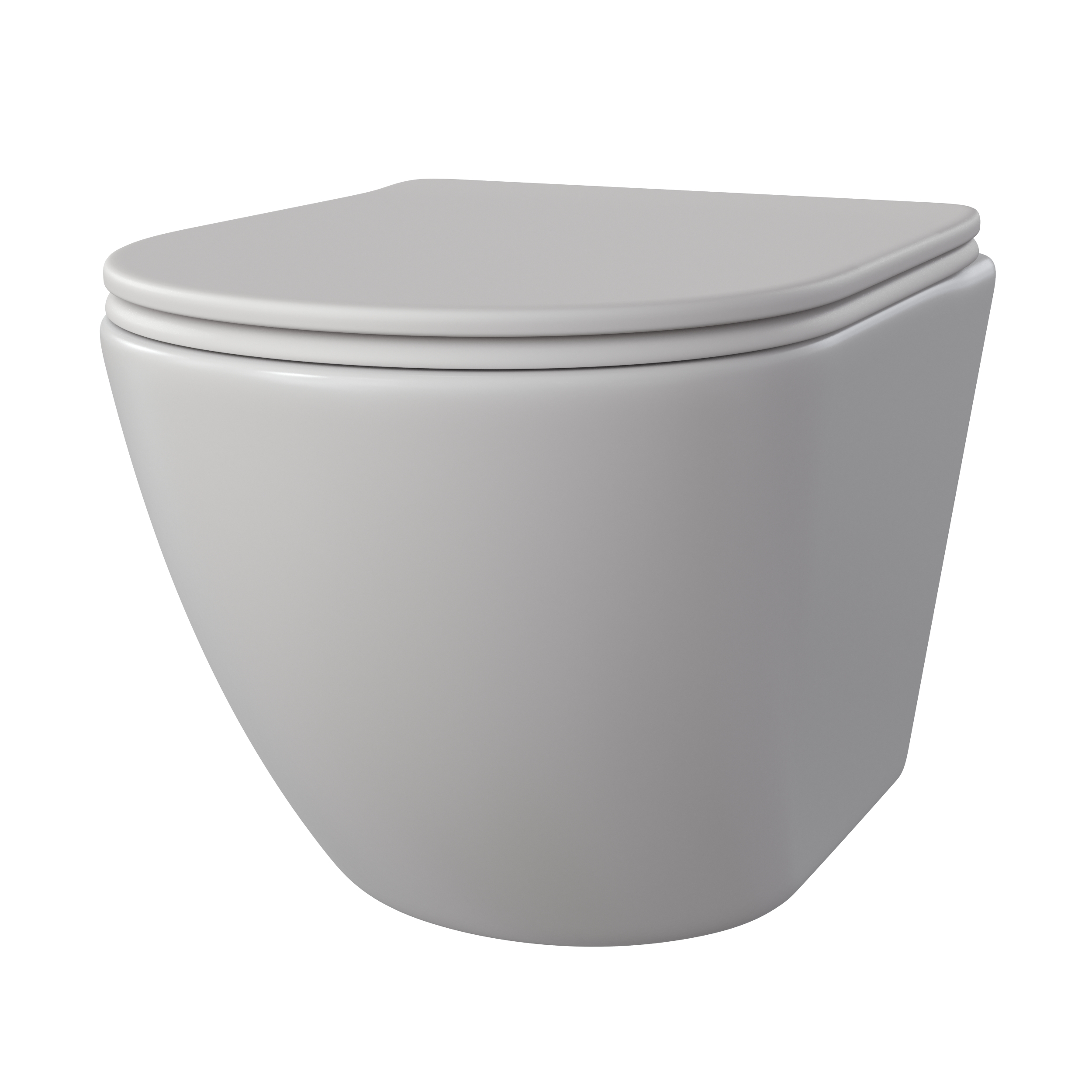 Унитаз подвесной Taliente Amato AM25010 Bianco opaco белый матовый с сиденьем безободковый смыв торнадо