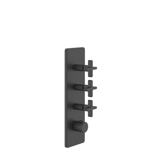 Смеситель для душа Gessi Inciso 58226#299 встраиваемый в стену черный с термостатом (внешняя часть)