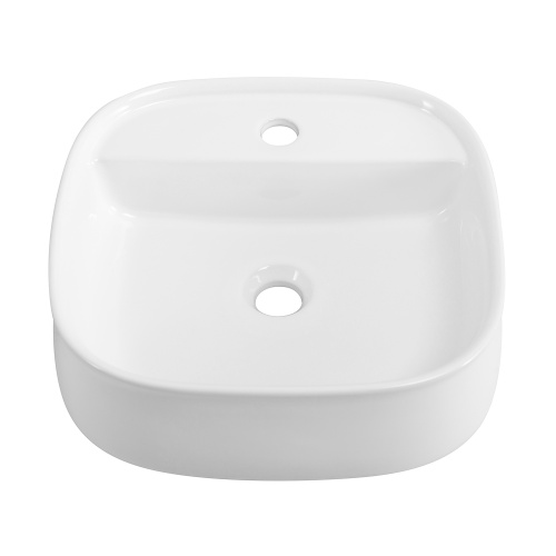 Раковина керамическая Cezares CZR-6581 42х42 накладная цвет белый 1 отверстие под смеситель