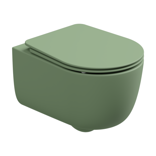 Чаша унитаза подвесная GSG Ceramic Design Hit! HIWCSO031 цвет зеленый без сиденья безободковая смыв торнадо