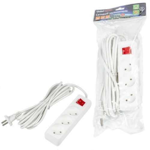 Удлинитель бытовой Uniel ULTRA (УЛТРА) S-CU3-5B WHITE