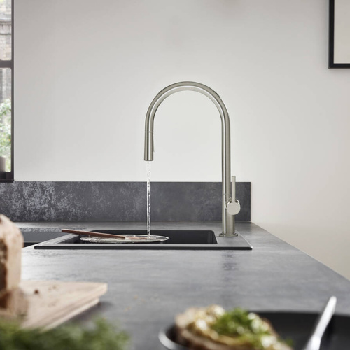 Смеситель для кухни Hansgrohe Talis M54 72800800 на мойку вороненая сталь