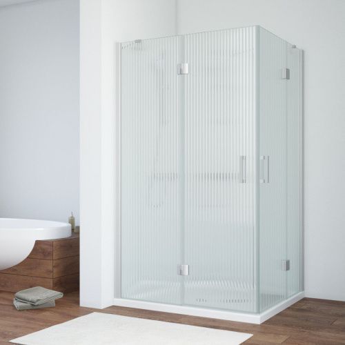 Душевой уголок Vegas-Glass AFA-F TUR+NOVO AFA-F NOVO 90*80 07 Moru L 90х80 стекло рифленое профиль хром без поддона