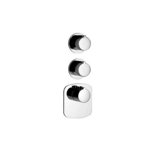 Смеситель для душа Gessi Tondo 43234#031 встраиваемый в стену хром с термостатом (внешняя часть)