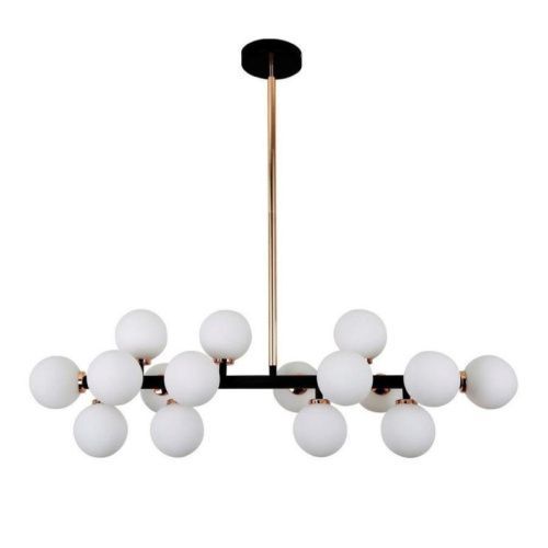 Люстра на штанге Lumina Deco Marsiada (Марсиада) LDP 6033-16 BK+GD