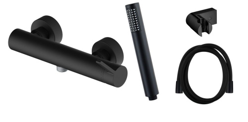 Смеситель AQG Urban Flow 01URF324NG настенный черный матовый