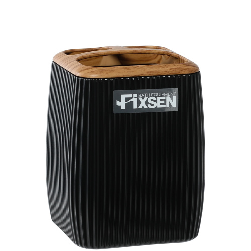 Стакан для зубных щеток Fixsen Black wood FX-401-3