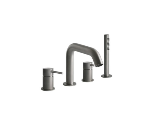 Смеситель Gessi BATH316 54037/239 на борт ванны сталь шлифованная/брашированная