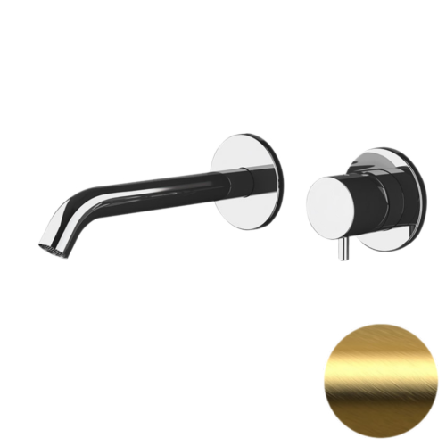 Смеситель для раковины Daniel Tokyo TK632PDP встраиваемый в стену брашированное золото