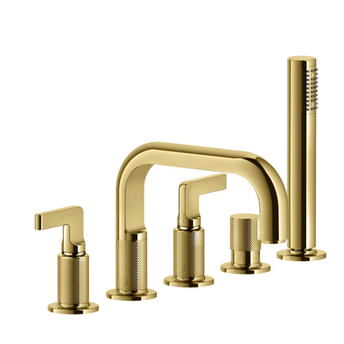 Смеситель Gessi Inciso 58040#246 на борт ванны золото