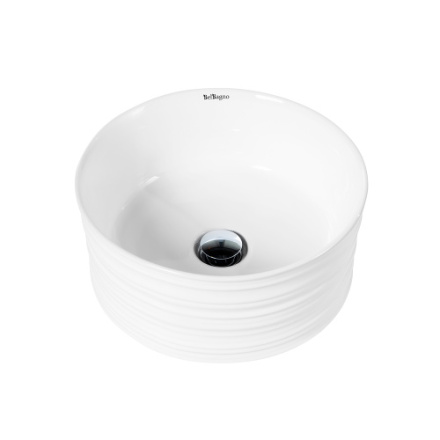 Раковина BelBagno 41 см BB1420 накладная цвет белый глянцевый