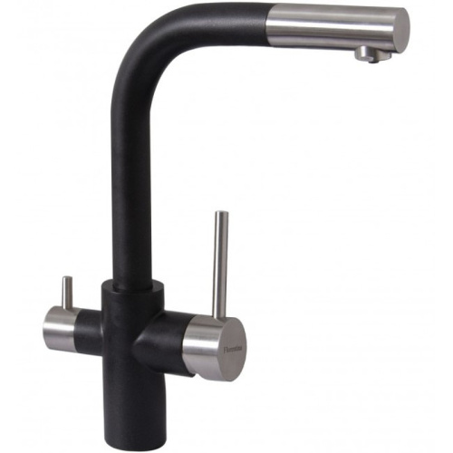 Смеситель для кухни Florentina Кристалл 333.32H.2123.302 на раковину антрацит без термостата