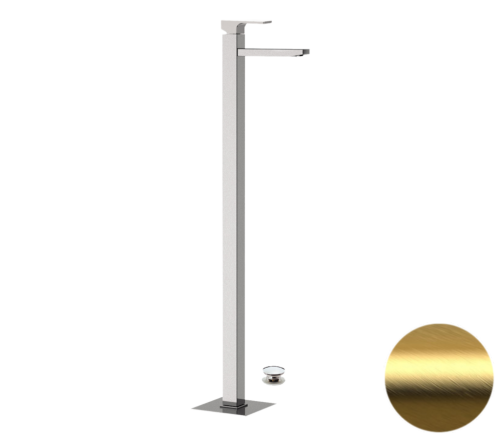 Смеситель для раковины Remer Absolute AU18BG напольный золото