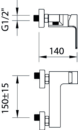 Смеситель Clever Saona Slim 60127 настенный хром - фото 2