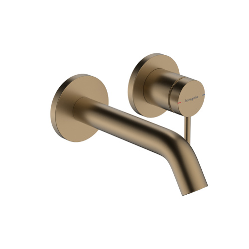 Смеситель для раковины Hansgrohe Tecturis S 73350140 встраиваемый в стену бронза