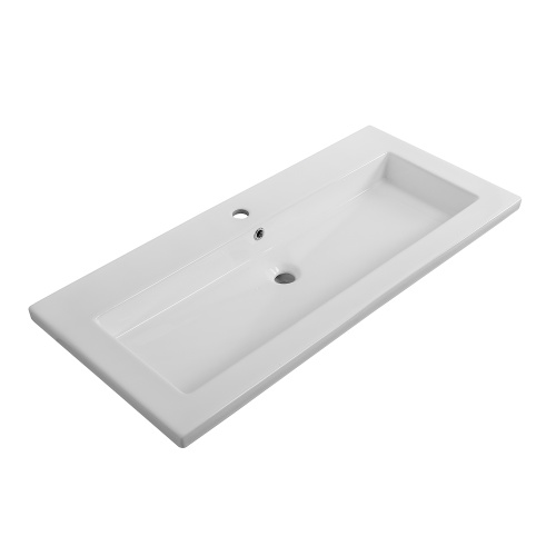 Раковина керамическая BelBagno BB-8070-100 100х50 накладная цвет белый 1 отверстие под смеситель