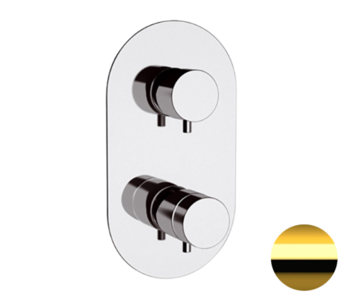 Смеситель для душа Remer Elegance NT93DO встраиваемый в стену золото с термостатом