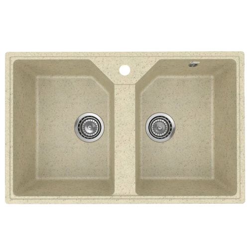 Кухонная мойка Practik PR-M-770-002 77х49 цвет бежевый поверхность глянцевая