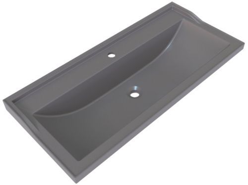 Раковина из искусственного мрамора Stella Polar Флур SP-00001759 100х45 встраиваемая цвет серый