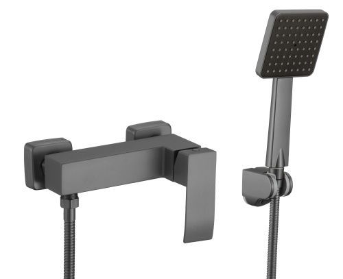 Смеситель для ванны и душа Fmark FS8603Q настенный графит