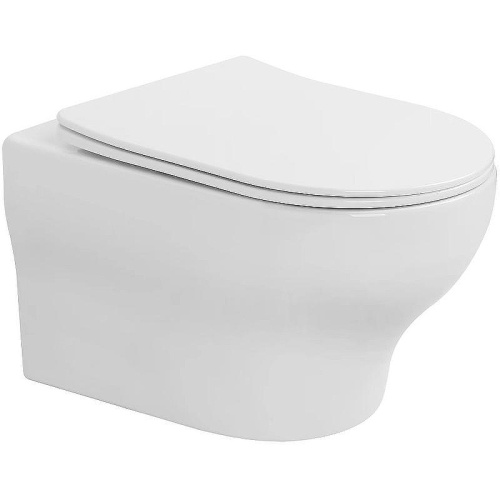 Унитаз подвесной Boheme Fiore 978-SET-W цвет белый глянцевый с сиденьем микролифт безободковый смыв торнадо