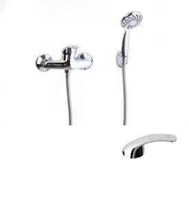 Смеситель для ванны и душа Сантаком StOmega 3338-3 настенный хром