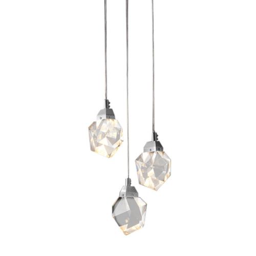 Светильник подвесной Delight Collection Crystal rock (Црыстал роцк) OM820083-3C (MD-020B-3 chrome)
