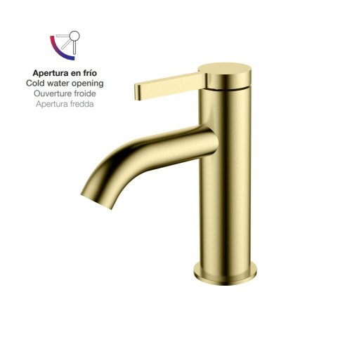 Смеситель AQG Urban Flow 01URF100OC на раковину золото матовое