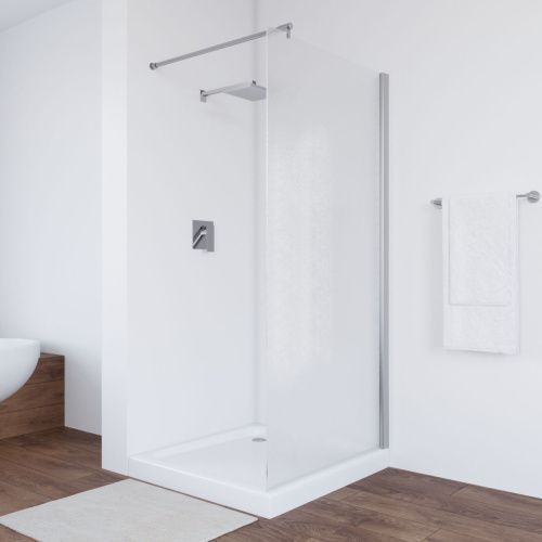 Душевая перегородка Vegas-Glass EAF TUR+NOVO EAF TUR NOVO 116 08 02 115х200 стекло рифленое профиль хром