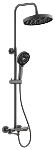 Душевая стойка BELZ B713 B25713-3 настенная цвет оружейная сталь