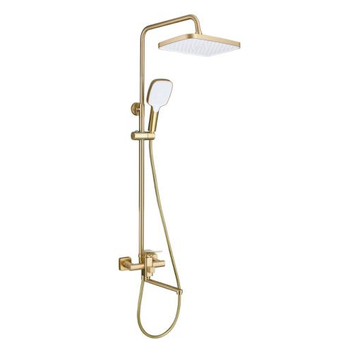 Душевая стойка ProHanss P62.24.03 настенная цвет сатин золотой