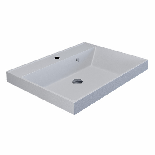 Раковина из искусственного камня Uperwood Classic Quartz 291030000 60х45 полувстраиваемая цвет белый