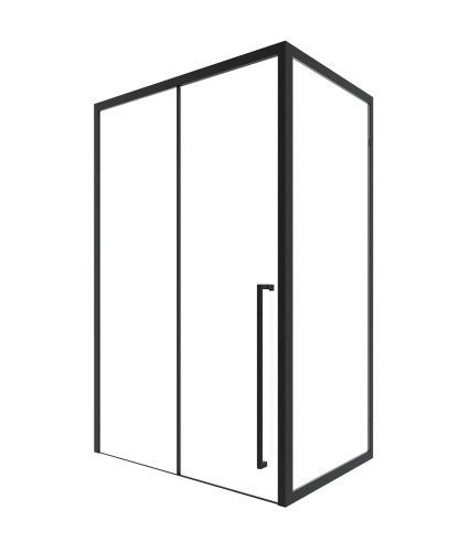 Душевой уголок Timo T59R+T65 150х100 стекло прозрачное профиль черный без поддона