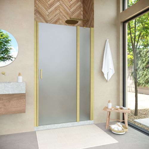 Душевая дверь Vegas-Glass EP-F-1 NOVO EP-F-1 NOVO 155 03 10 R 155х189 стекло матовое профиль золото матовое