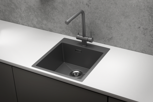 Кухонная мойка Granula 4600, ГРАФИТ МАТОВЫЙ 46x51 цвет графит матовый