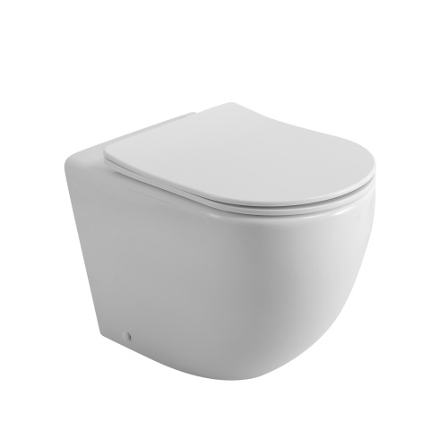 Унитаз приставной BelBagno SFERA-R BB2141CBR/SC белый с сиденьем микролифт безободковый каскадный смыв