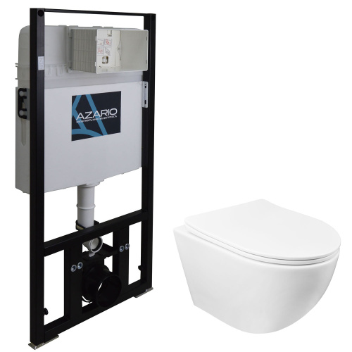 Комплект унитаз с инсталляцией  Azario  AZ-8010-1000+AZ-2003 Комплект унитаз с инсталляцией  Azario  AZ-8010-1000+AZ-2003