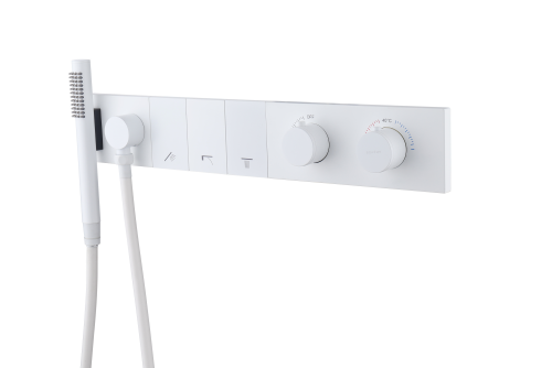 Смеситель для душа Boheme Zodiac Termo 133-SYS-MW встраиваемый белый матовый с термостатом