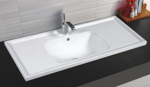 Раковина из санфаянса Gid Simple-N 71135 100х47 встраиваемая цвет белый глянцевый