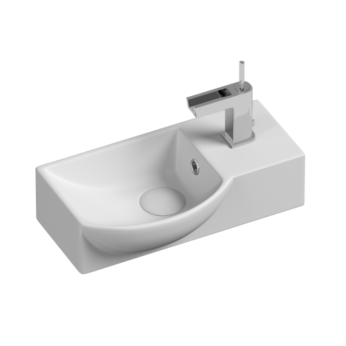Раковина из сантехнического фарфора Ceramica Nova ELEMENT 40 см CN6039L подвесная цвет белый