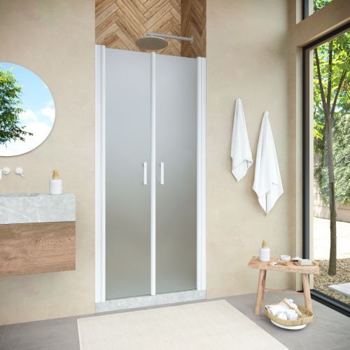 Душевая дверь Vegas-Glass E2P NOVO E2P NOVO h2000 120 01 10 120х200 стекло матовое профиль белый