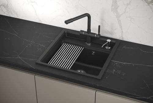 Кухонная мойка Granula Kitchen Space 5002, ЧЁРНЫЙ 51x50 цвет черный