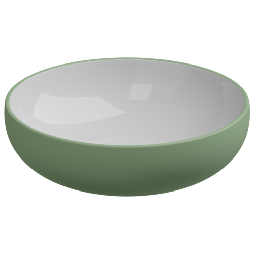 Раковина GSG Ceramic Design Easy 45см EALAVRO45BI000/031 накладная цвет белый/зеленый