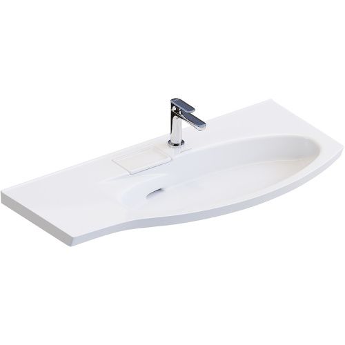 Раковина керамическая Kerama Marazzi RIVA RV.wb.100Rh 100х50 подвесная цвет белый 1 отверстие под смеситель